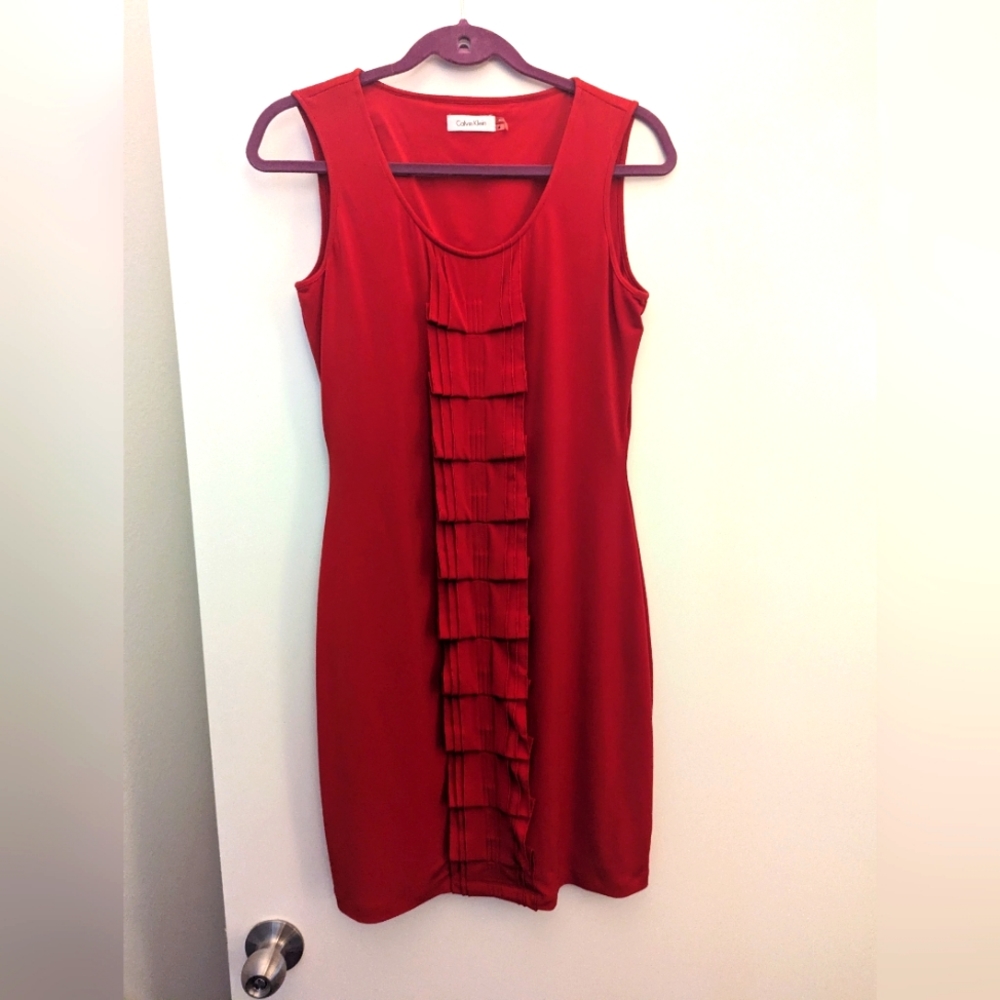 Red Calvin Klein dress, size 4